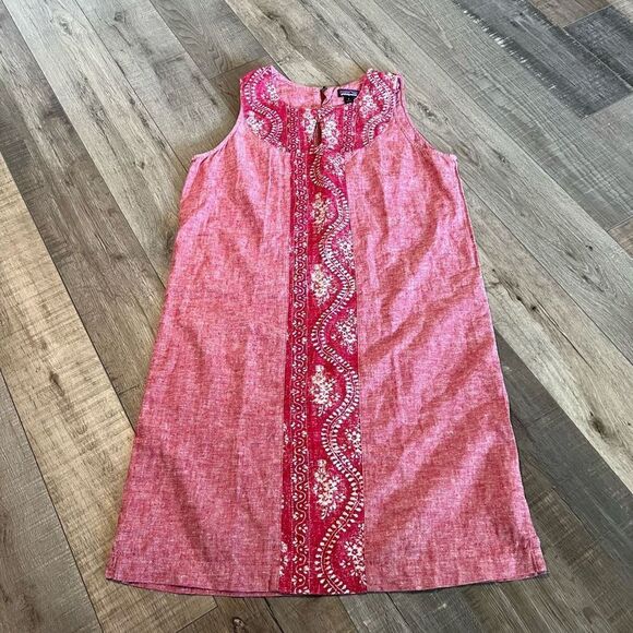 Patagonia Island Hemp Shift Dress in Red, Size 4 - Picture 1 of 7